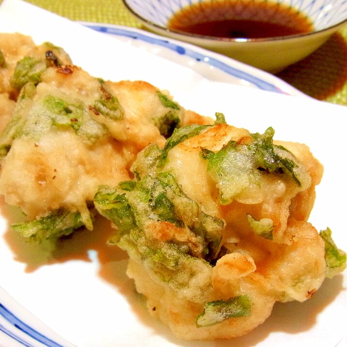 鶏むね肉と大葉のかき揚げ